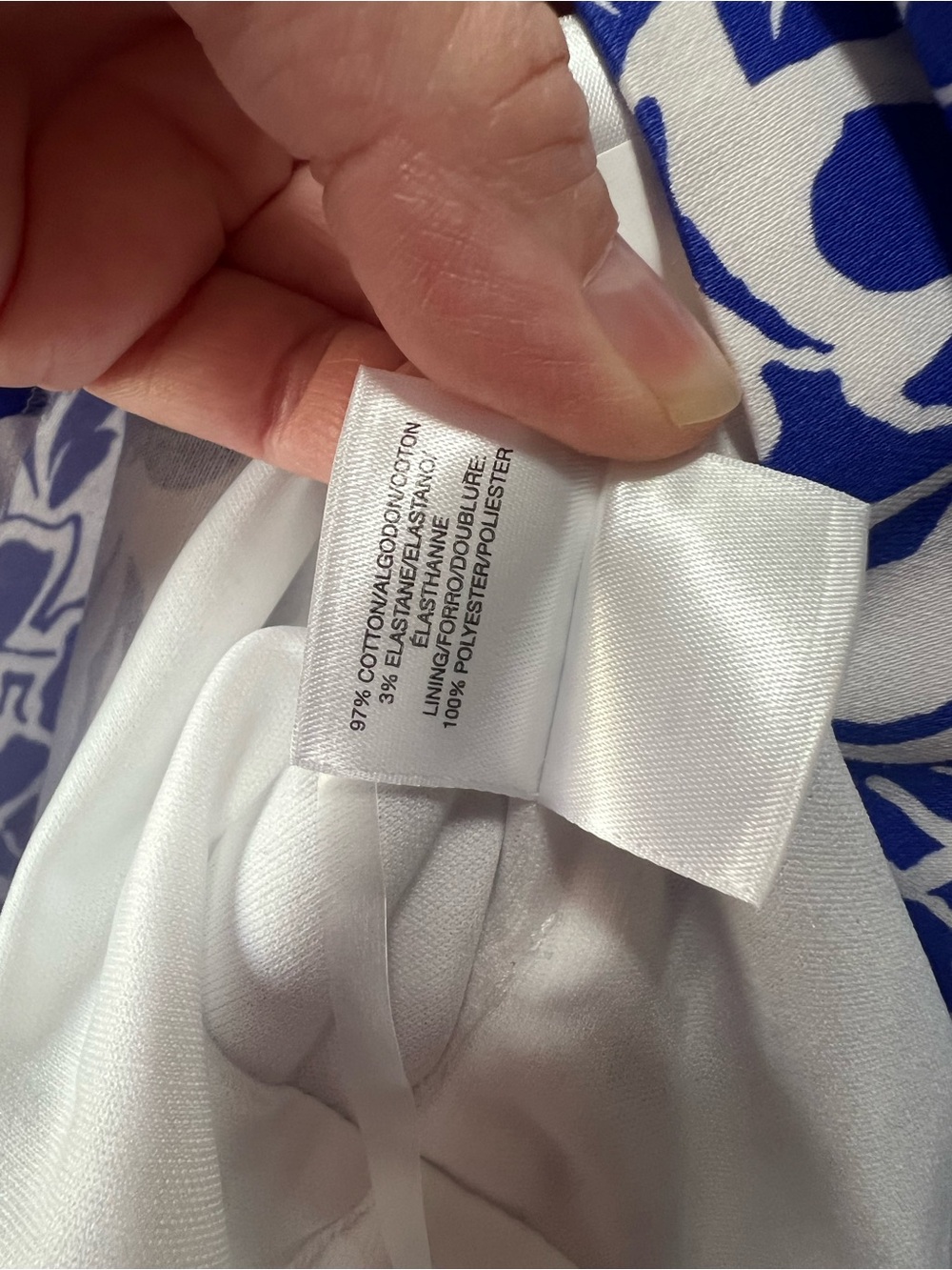 Anne Klein Size 6 Blue White Floral Faux Wrap A-Line Belted Dress - Picture 7 of 17